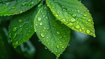 Dewy Leaves After Rain