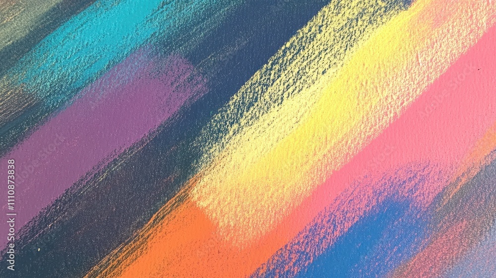 Aufkleber artistic expression soft pastels in horizontal lines abstract canvas studio creative vibe