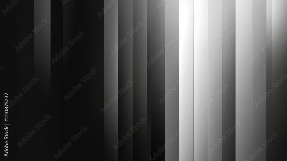 Poster abstract digital art soft gradient transition from charcoal grey to silver in minimal design