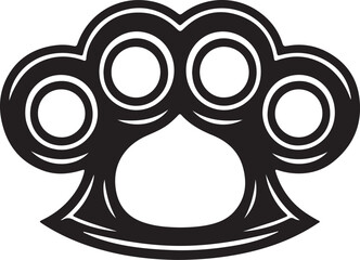 brass knuckle icon silhouette design vector illustration