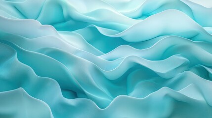 Obraz premium Calming ocean serenity soft turquoise waves in minimalist nature abstract