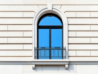 Fototapeta premium Architectural Window with Blue Reflection