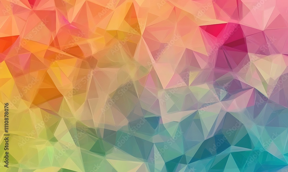Aufkleber abstract background with triangles, generative ai