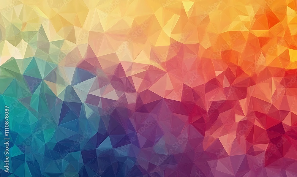 Poster abstract background with triangles, generative ai