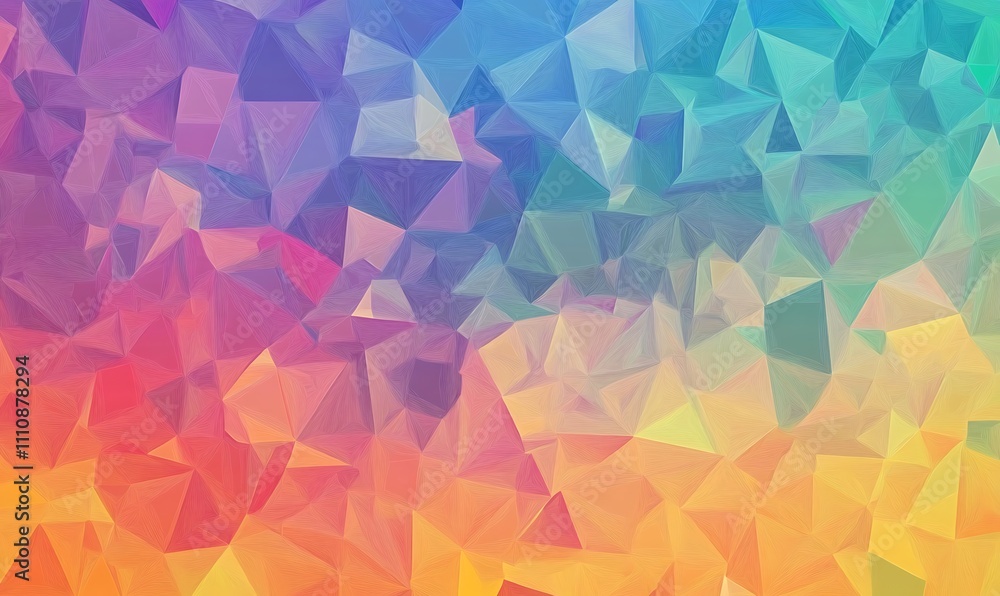 Poster abstract background with triangles, generative ai