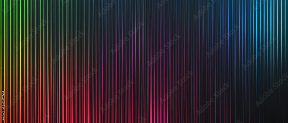 Poster digital showcase modern aesthetics with soft neon matrix lines in virtual space