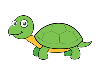 turtle cartoon art vector illustration