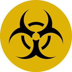 Bio hazard symbol. Quarantine sign. Quarantine zone. Dripping biohazard symbol. Biological hazard warning. Covid. Vector illustration.