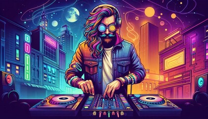 dj and music content created with generative AI software.