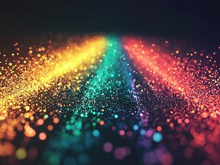Fototapeta premium Digital light pulses, fiber optics visualized, 3D illustration