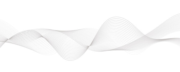 Abstract wave element for design. Wave with lines created using blend tool. Curved wavy line,...