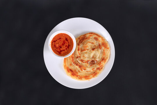 Spicy indian food parotta with gravy