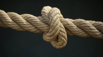 A rope is tied in a knot