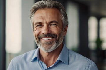 Fototapeta premium close_up_headshot_portrait_of_happy_middle