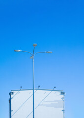 abstract modern urban landscape with blue sky