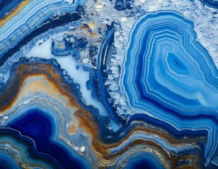 texture of the stone in the section, blue agate