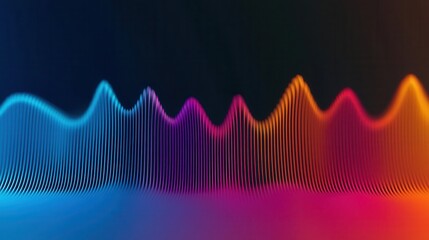 Vocal modulation trails, glowing neon arcs, 3D illustration