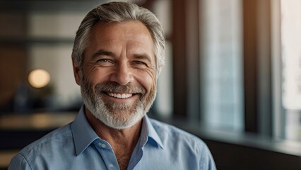 Fototapeta premium close_up_headshot_portrait_of_happy_middle