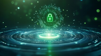 Obraz premium water drops on a green background