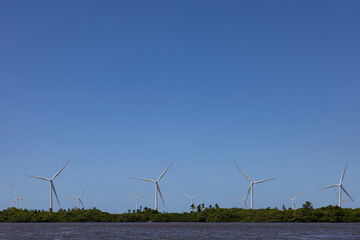 Cloudless wind power plant.