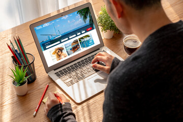 Online travel agency website for modish search and travel planning offers deal and package for...