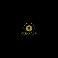 Lion logo symbol icon isolated on dark background