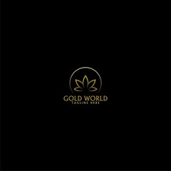 Abstract lotus symbol icon isolated on dark background