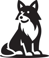 Cute Dog vector with white background