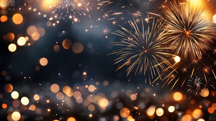 Obraz premium Spectacular fireworks display illuminating the night sky