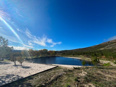 Lago de A Cheira en Cualedro, Galicia