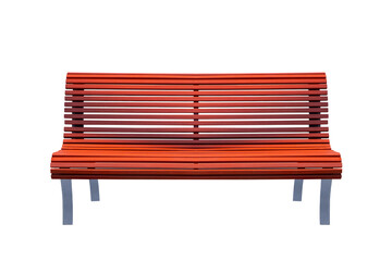 park bench isolated on white background