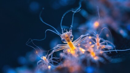 Vibrant Microscopic Life A CloseUp Look at the Beauty of Bioluminescence.