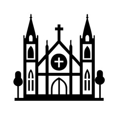 Clean, minimalist design with a strong focus on the cross, great for branding.