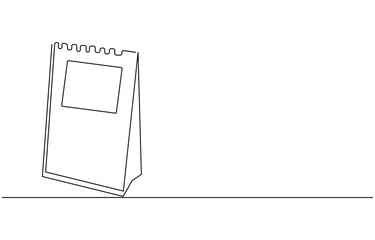 calendar one line art drawing