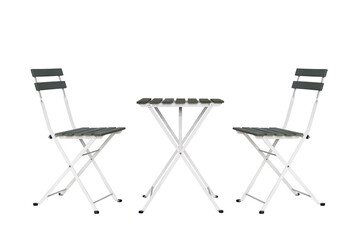 table and chairs isolated on white background.. outdoor furniture