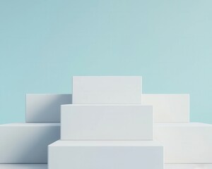 Fototapeta premium Pristine white structure, futuristic urban design, 3D illustration