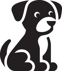 Cute Dog vector with white background
