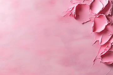 Obraz premium Artistic pink petals arrangement on soft background studio setting conceptual photography