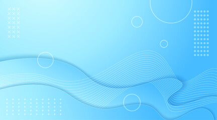 Modern background of waves and lines of memphis style