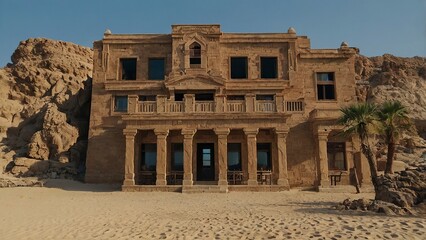 Obraz premium Swimming pool on Cyprus island at sunset - travel background
