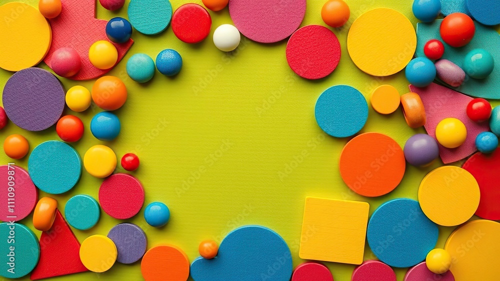 Aufkleber colorful and vibrant pins of various shapes and sizes arranged in a random pattern against a solid b