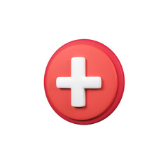 Add plus isolated 3d render icon illustration