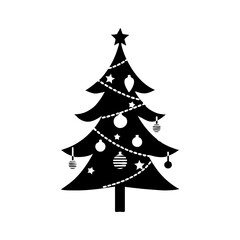 christmas tree vector icon
