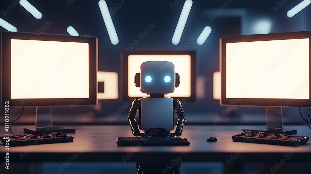 Poster ai models in action, minimalist ai chatbot interaction concept