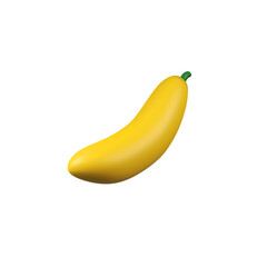 Banana isolated 3d render icon illustration