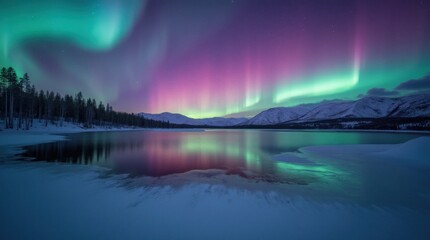 Serene Winter Lake Landscape