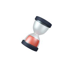 Hourglass isolated 3d render icon illustration