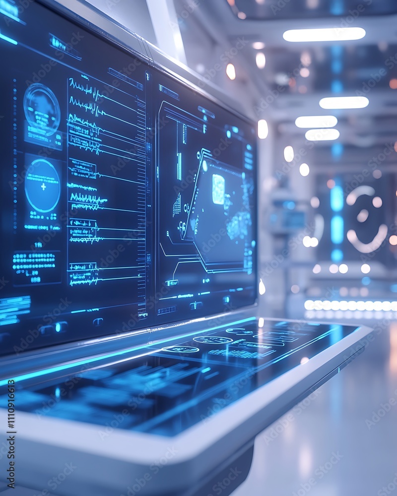 Poster ai models in action, interactive ai in healthcare diagnostics technology