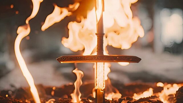 fire sword