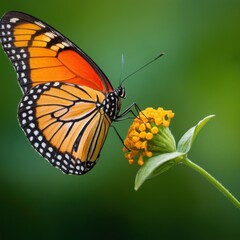 Fototapeta premium A butterfly emerging from its cocoon
